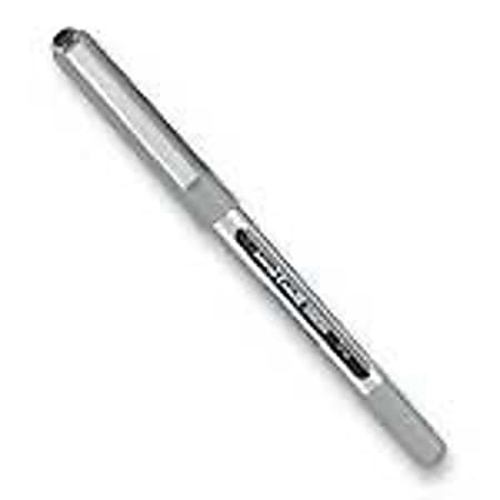 uni-ball® Vision™ Liquid Ink Rollerball Pen, Fine Point, 0.7 mm, Gray Barrel, Black Ink