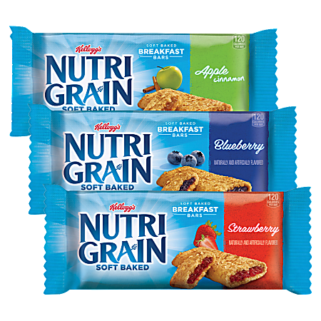 Kellogg's® Nutri-Grain Cereal Bars, 1.3 Oz, 16 Bars Per Box, Carton Of 3 Boxes