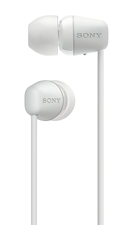 Sony WIC200 Wireless Earbuds White Office Depot