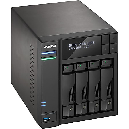 ASUSTOR SAN/NAS Storage System, Intel Core i5 Quad-Core (4 Core), 8GB Memory, AS7004T-I5