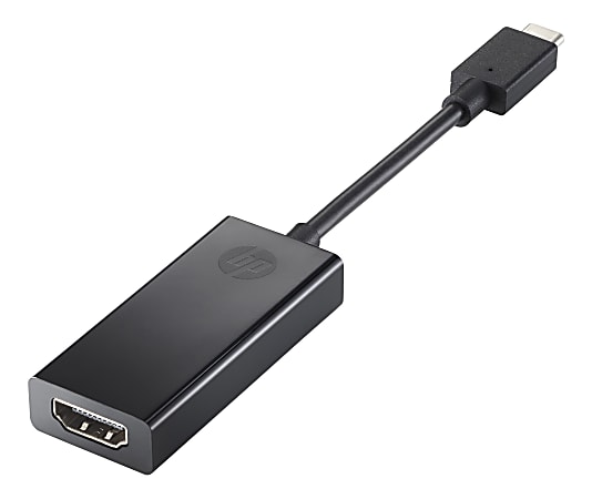 HP Pavilion USB Type-C-To-HDMI™ 2.0 Adapter, 0.43"H x 5.91"W x 0.98"D, Black, 2PC54AA#ABL