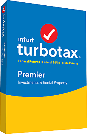 Intuit® TurboTax® Premier Federal + E-File + State 2018 Tax Software, For PC/Mac®, Disc