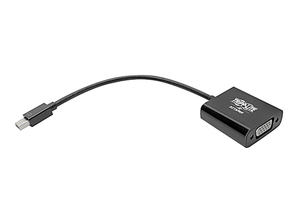 Tripp Lite Mini DisplayPort 1.2 to VGA Adapter Active 1080p Black mDP to VGA 6in - Black