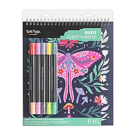 Brea Reese® Color-by-Number Marker Pad Kit, Mystical Scenes
