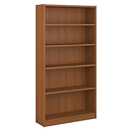 Bush Furniture Universal 5 Shelf Bookcase, Royal Oak, Standard Delivery