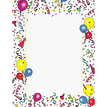 Geographics® Design Paper, Party, 8 1/2" x 11", Pack Of 100