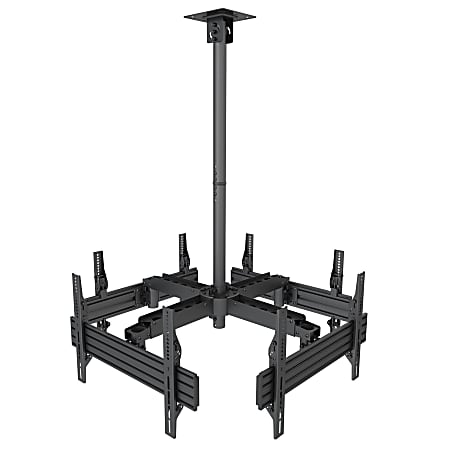 Mount-It! MI-514 Ceiling Mount For 4 TVs, Black