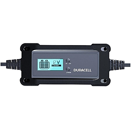Duracell 4 amp Battery Charger + Maintainer - 120 V AC, 230 V AC Input - 6 V DC, 12 V DC Output