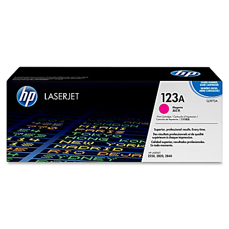 HP 123A Magenta Toner Cartridge, Q3973A