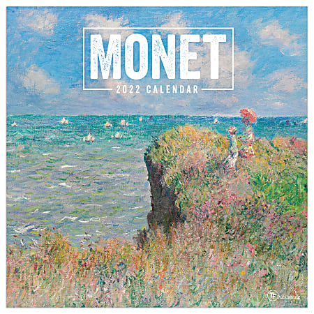 TF Publishing Hobbies Monthly Wall Calendar, 12" x 12", Monet, January to December 2022, 1030