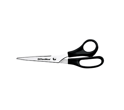 OfficeMax Lightweight Scissors, 6", Pointed, Black