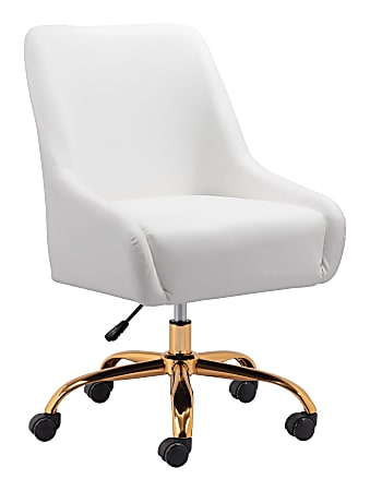 White and gold ergonomic office chair sale