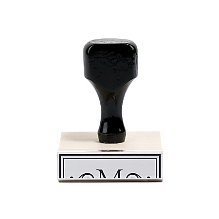 Custom Wood Handle Traditional Rubber Stamp, Square, 2" x 2"