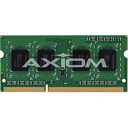Axiom 2GB DDR3-1600 SODIMM # AX31600S11Y/2G - 2 GB (1 x 2 GB) - DDR3 SDRAM - 1600 MHz DDR3-1600/PC3-12800 - Non-ECC - Unbuffered - 204-pin - SoDIMM