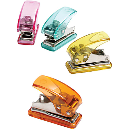Baumgartens® Mini Hole Punch, Assorted Colors (No Color Choice)