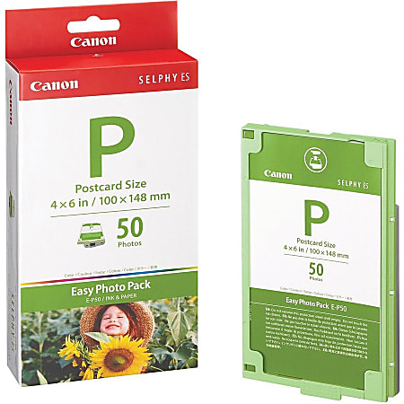 Canon E-P50 Photo Pack For Selphy ES1 Printer - Photo Paper