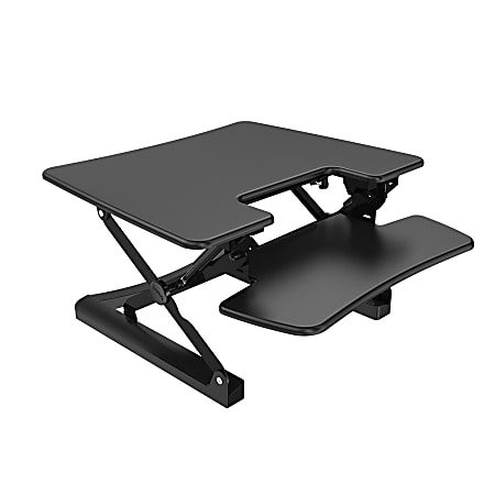 Loctek LX Sit-Stand Desk Riser, 30", Black