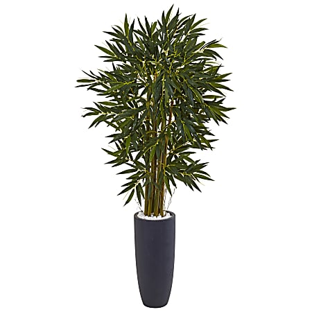 Nearly Natural 6-1/2&#x27;H Bamboo Tree With Cylinder Planter,