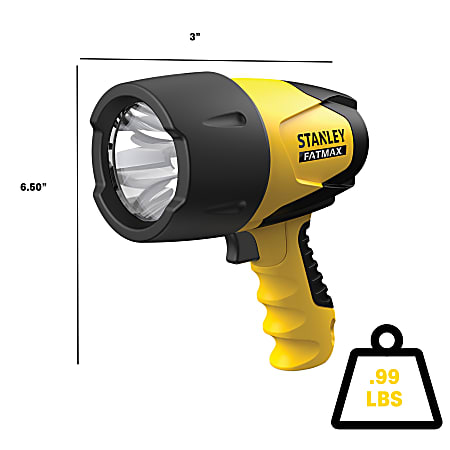 Stanley FATMAX Waterproof 800 Lumen Rechargeable LED Spotlight Yellow Office Depot