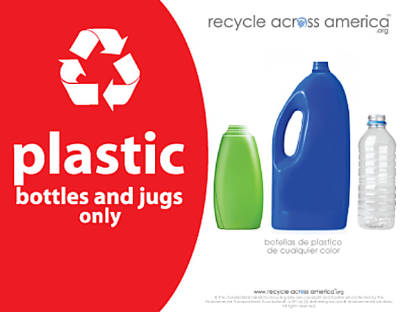 Recycle Across America Plastics Standardized Recycling Label,