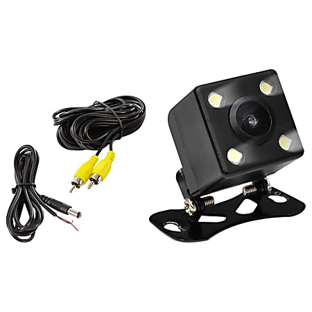 Pyle Rear View Camera - 0 Lux Night Vision LED Lights with Distance Scale Lines