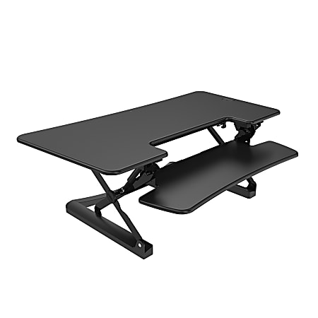 Loctek LX Sit-Stand Desk Riser, 48", Black
