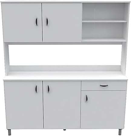 Inval Ambrossia 63"W Kitchen Cabinet, White