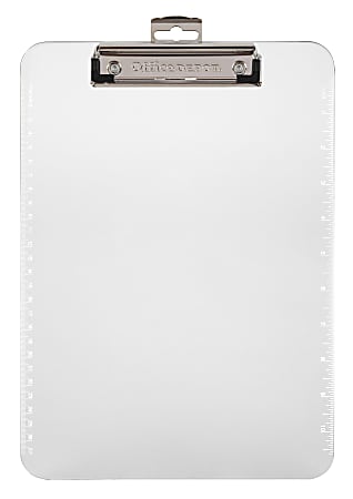 Office Depot® Brand Plastic Clipboard, 9" x 12-1/2", Clear