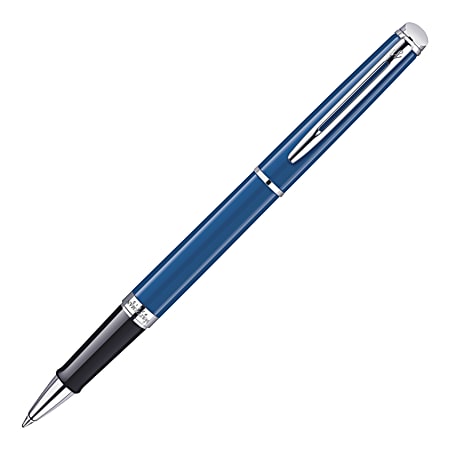 Waterman® Hemisphere Rollerball Pen, Fine Point, 0.5 mm, Blue Barrel, Black Ink