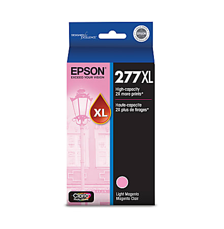 Epson® 277XL Claria® Light Magenta High-Yield Ink Cartridge, T277XL620-S