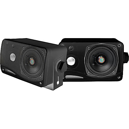 Pyle PLMR24B 100W RMS 3-Way Speaker, Black/Blue