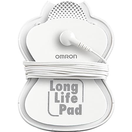 Omron ElectroTHERAPY TENS Long Life Pads Large PMLLPAD L 4 Width x 0.1  Height x 3.5 Length 2 White - Office Depot