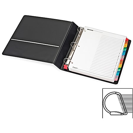Cardinal EasyOpen Card File Binder 8 12 x 11 Black - Office Depot