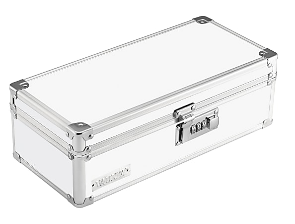 IdeaStream Locking Pill Box, 3-3/4"H x 5-1/2"W x 5-1/2"D, White