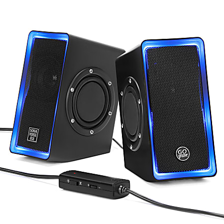 GOgroove SonaVERSE 2.0 Speaker System - 7 W RMS - Black - Desktop - 120 Hz to 20 kHz - USB
