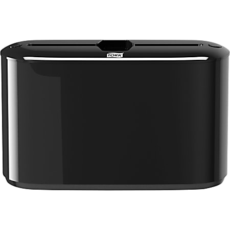 TORK Xpress Countertop Multifold Hand Towel Dispenser - Multifold Dispenser - 7.9" x 12.7"x 4.6" Depth - Plastic - Black - Compact, Lockable - 1