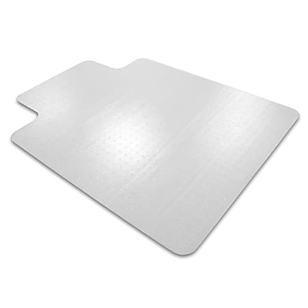 Floortex® Cleartex® Enhanced Polymer Lipped Chair Mat for Carpets up to  3/8, 48 x 51, Clear