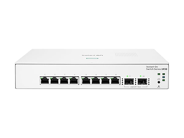 HPE Networking Instant On 1930 8G 2SFP Switch - Switch - L3 - managed - 8 x 10/100/1000 + 2 x Gigabit SFP - desktop