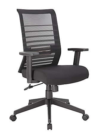 Boss Office Products Mesh Task Chair With T-Arms, Black