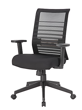 Boss Office Products Mesh Task Chair With T Arms Black - Office Depot