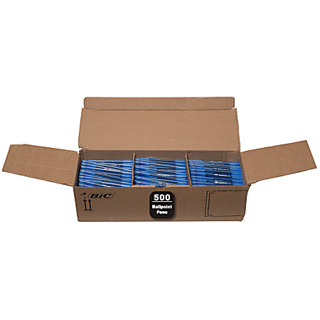 BIC Round Stic Ballpoint Pens Medium Point 1.0 mm Translucent