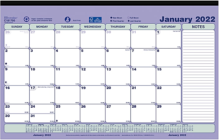 Brownline® Monthly Desk Calendar, 17-3/4" x 10-7/8",