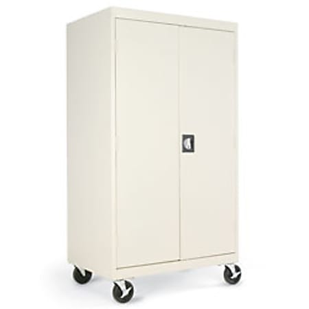 Alera® Mobile Computer Cabinet, 66"H x 36"W x 24"D, Putty