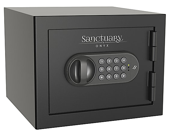 Sanctuary Onyx Fireproof Home And Office Safe With Electronic Lock, 0.5 Cu. Ft. Capacity, Matte Black