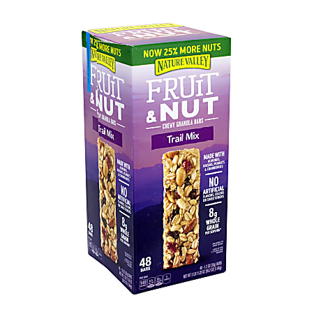 NATURE VALLEY Fruit & Nut Trail Mix Chewy Granola Bars, 48 Count