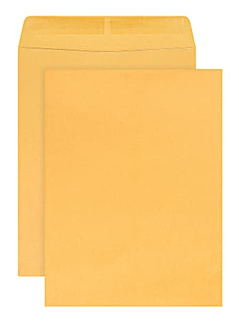 Office Depot® Brand  9" x 12" Manila Catalog Envelopes, Gummed Seal, Brown Kraft, Box Of 100