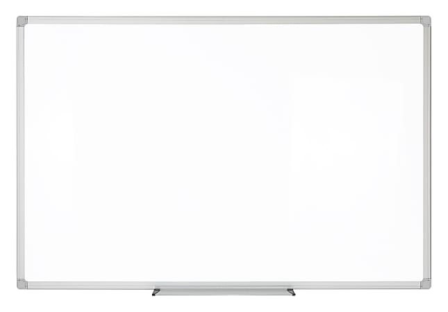 Realspace™ Porcelain Magnetic Dry-Erase Whiteboard, 24" x 36", Aluminum Frame With Silver Finish