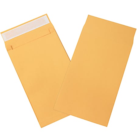 Partners Brand Expandable Envelopes With Self-Seal Closure, 10"H x 15"W x 2"D, Kraft, Pack Of 250 Envelopes