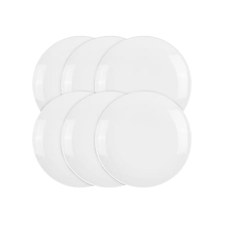 Our Table 6-Piece Porcelain Salad Plate Set, 7-1/2”, White