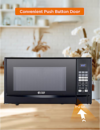Commercial Chef 1.4 Cu. Ft. Counter Top Microwave Black - Office Depot